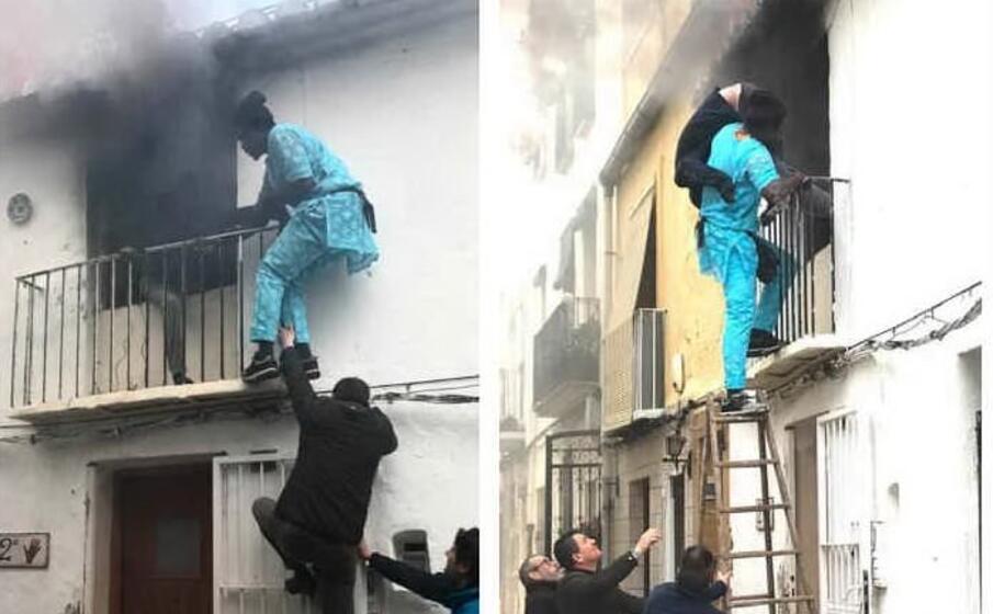 le immagini del salvataggio (foto facebook)
