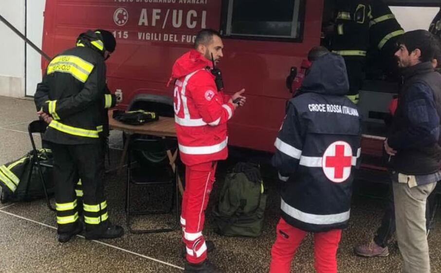 il centro di coordinamento avanzato (foto vigili del fuoco)