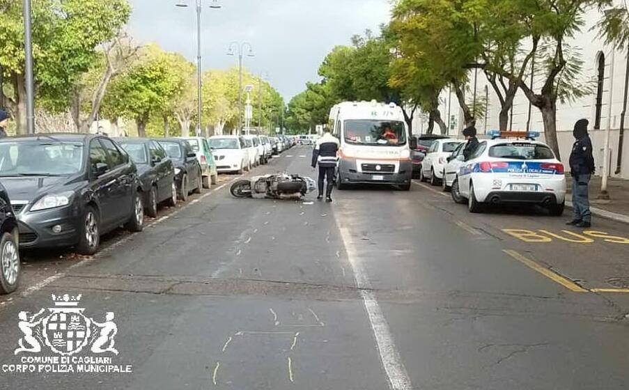 il luogo dell incidente (foto polizia municipale)