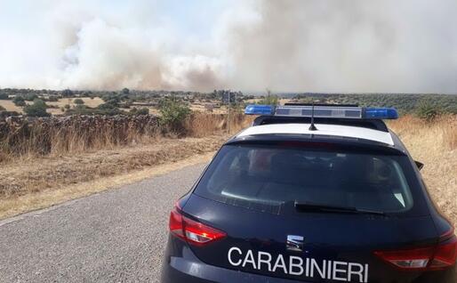 L'incendio di Dualchi (Ansa - Carabinieri Nuoro)