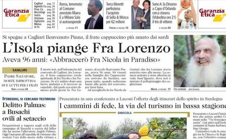 la notizia in prima pagina