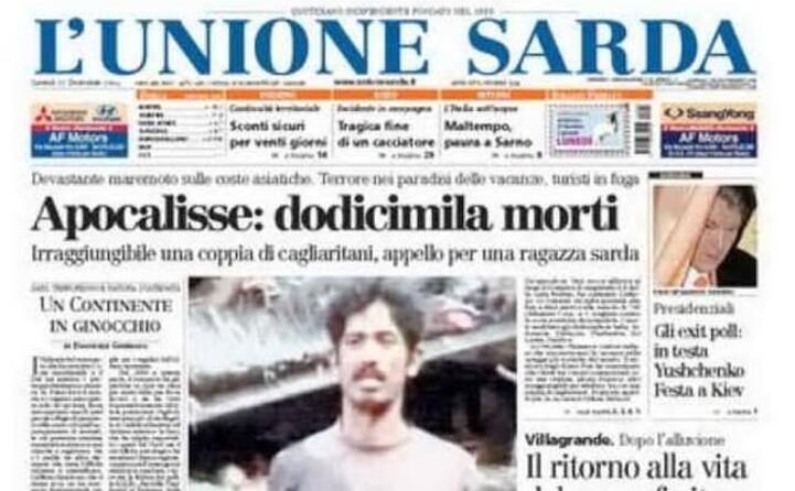 apocalisse titola l unione sarda