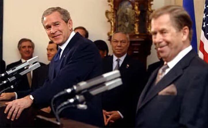 con il presidente usa george w bush