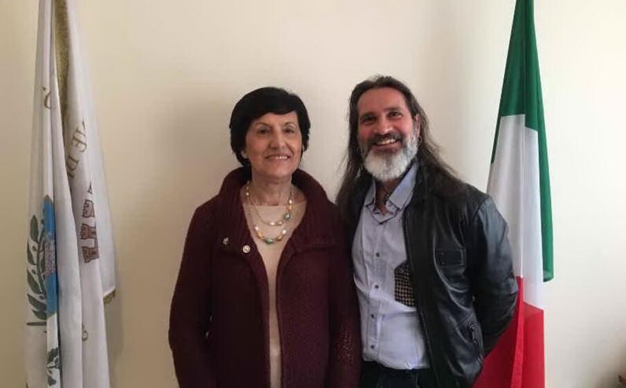 il segretario generale con il sindaco (foto ufficio stampa)