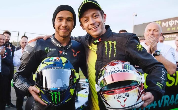 lewis hamilton e valentino rossi