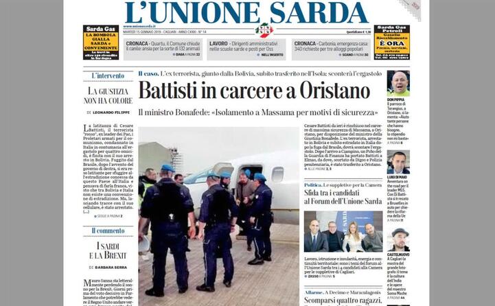 la notizia su l unione sarda