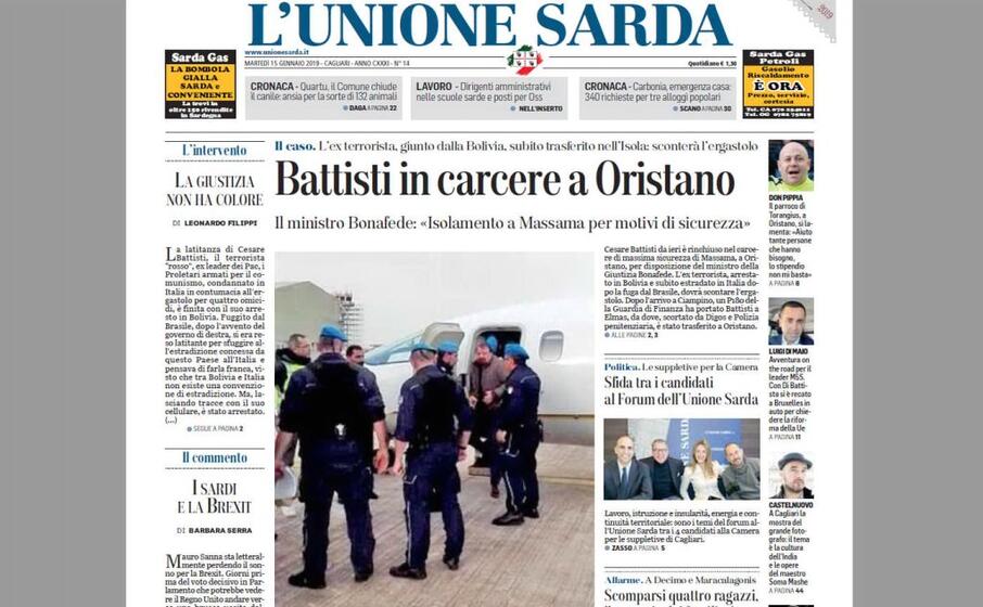 la notizia su l unione sarda