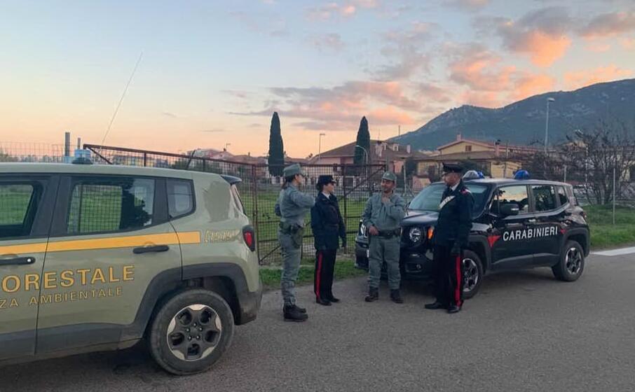 carabinieri e forestale dopo l operazione nella casa del pensionato (foto concessa)