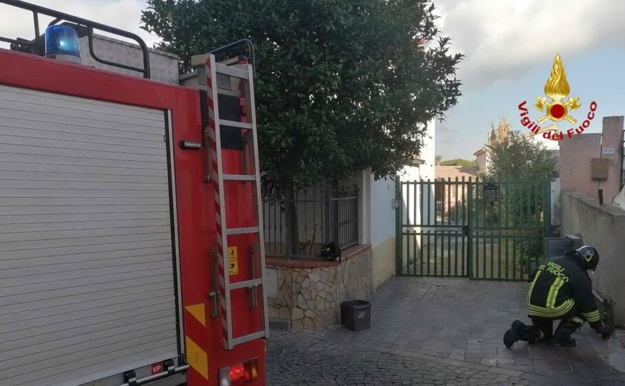 l intervento a sarroch (foto vigili del fuoco)