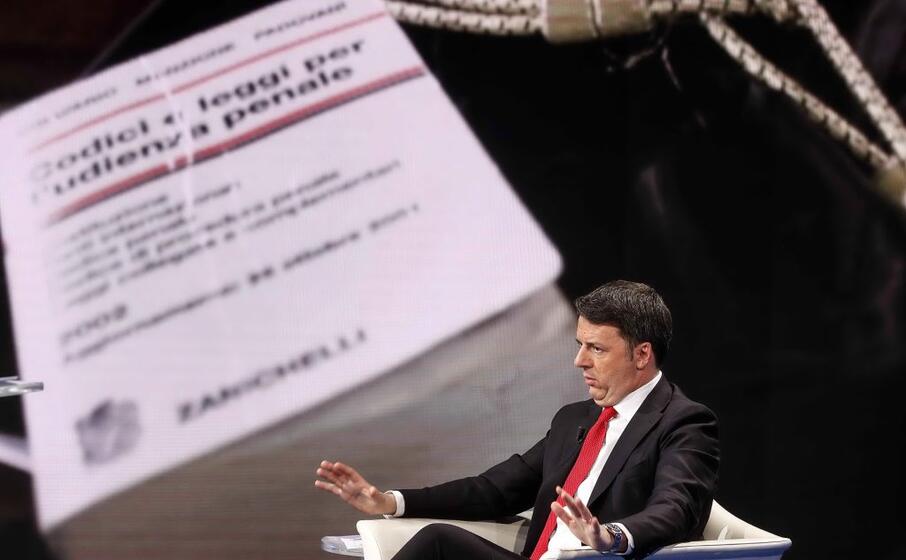 matteo renzi a porta a porta (ansa antimiani)