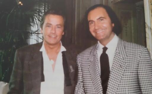 Gavino Sanna con Alain Delon (foto concessa)