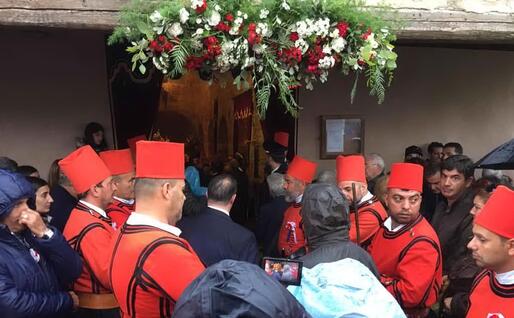 La messa a Nora (foto L'Unione Sarda - Almiento)