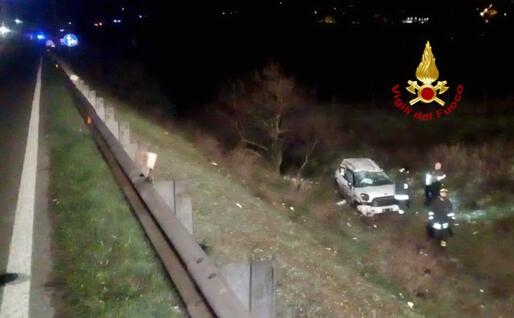 Il luogo dell'incidente (foto Vigili del fuoco)