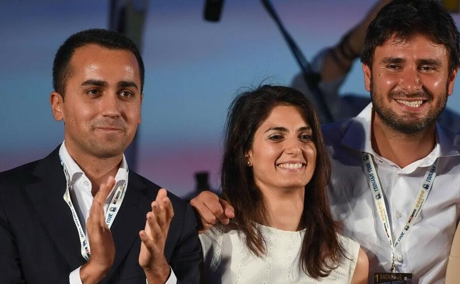 la chiusura della campagna elettorale della raggi (ansa di meo)