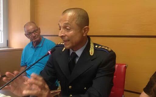 Il comandante Serra (foto L'Unione Sarda - Pala)