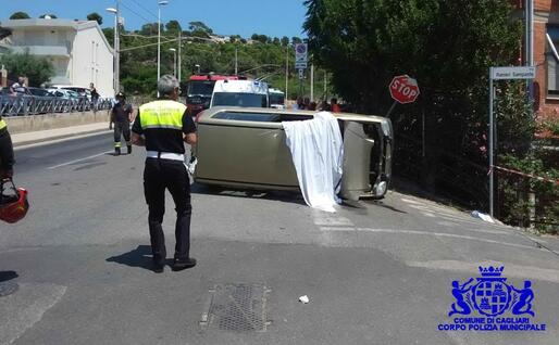 Il luogo dell'incidente (foto Polizia municipale)