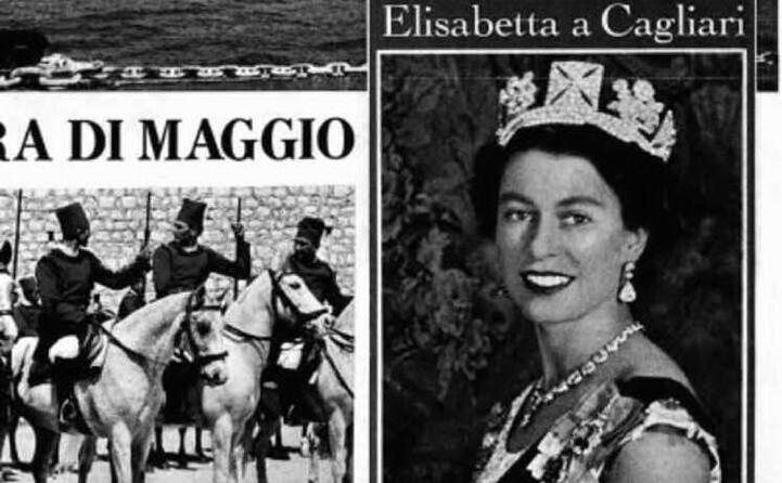 elisabetta a cagliari le foto sulla prima pagina de l unione sarda