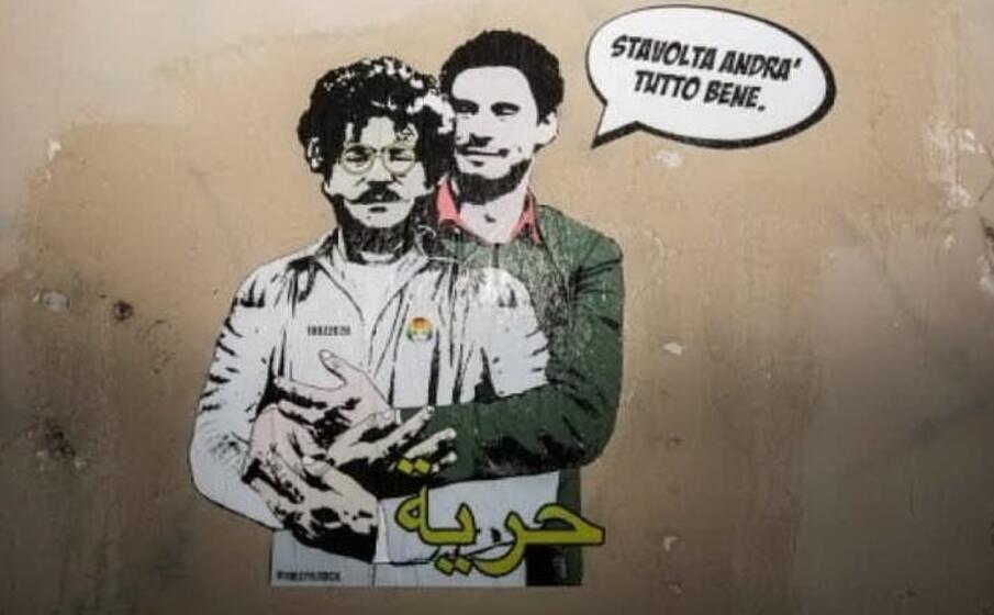 l opera di laika apparsa a roma (foto da facebook)