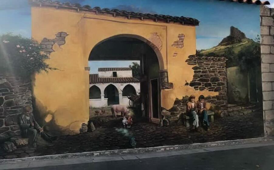 uno dei nuovi murales a ussaramanna (foto antonio pintori)
