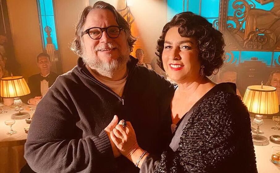 romina power sul set con guillermo del toro (foto da profilo ufficiale instagram)