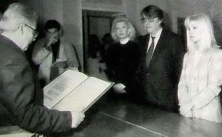 il matrimonio celebrato a tempio pausania nel 1989 (archivio l unione sarda)
