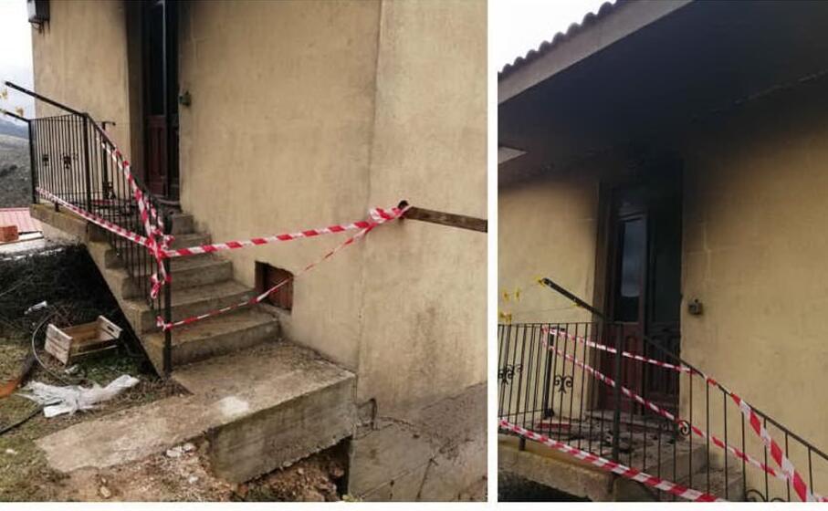 la casa incendiata (foto facebook)