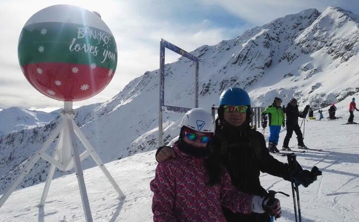 due desulesi sulle piste da sci di bansko bulgaria