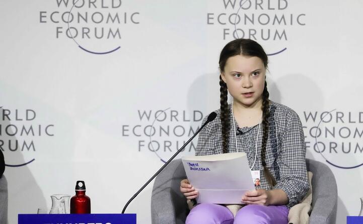 greta thunberg a davos (foto archivio l unione sarda)