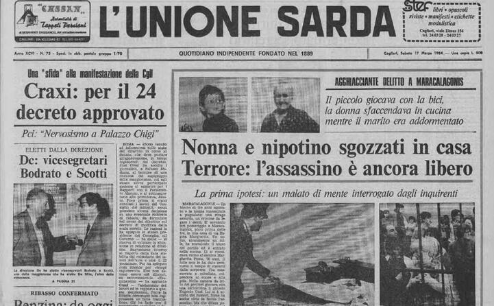 accaddeoggi 16 marzo 1984 nonna e nipotino massacrati a maracalagonis