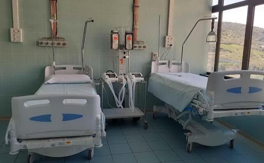 due letti della rianimazione del segni di ozieri (dal profilo fb del sindaco)