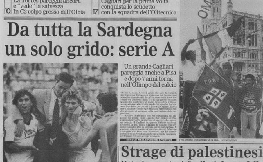la pagina de l unione sarda per celebrare la promozione