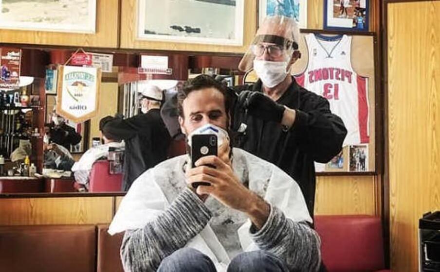 gigi datome dal barbiere (foto da instagram)