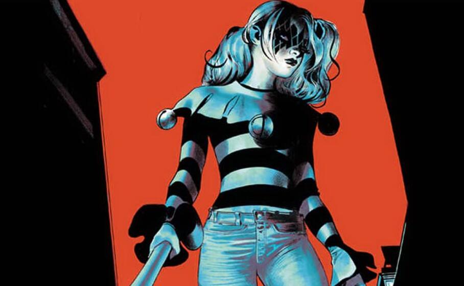 harley quinn in una illustrazione del libro edito da il castoro