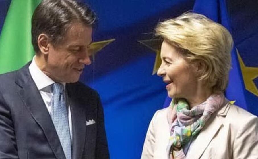 giuseppe conte e ursula von der leyen (archivio l unione sarda)