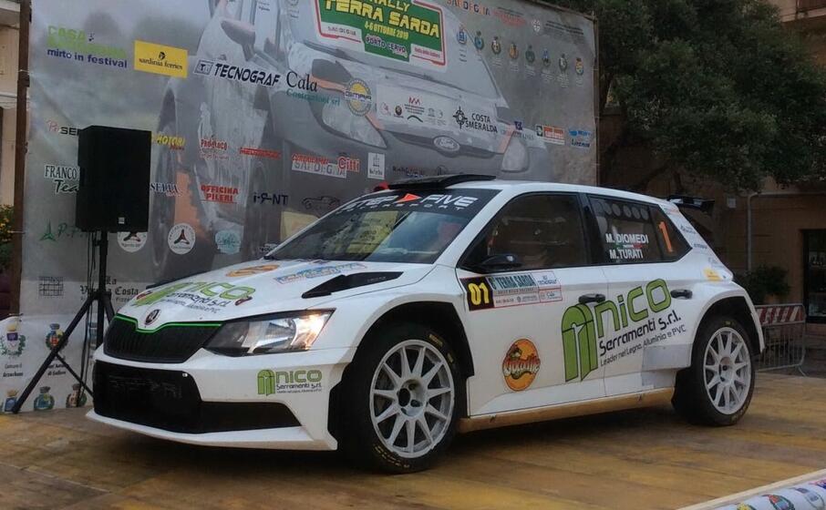 l equipaggio diomedi turati su skoda fabia r5 secondo classificato nell edizione 2019 del rally terra sarda (foto l unione sarda chessa)
