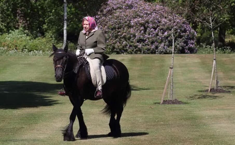 la regina elisabetta a cavallo (foto da facebook theroyalfamily)