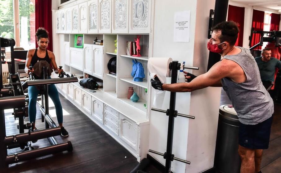 una palestra a berlino (ansa)