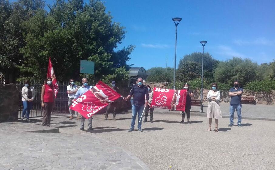 la protesta a monte sirai (foto l unione sarda scano)