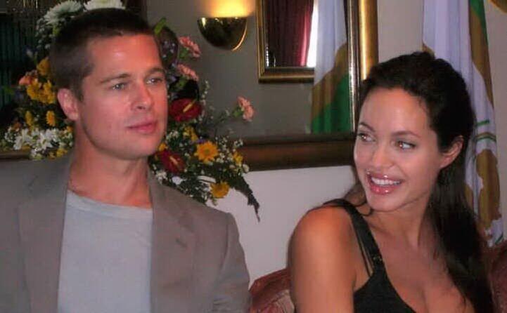 con l ex marito brad pitt