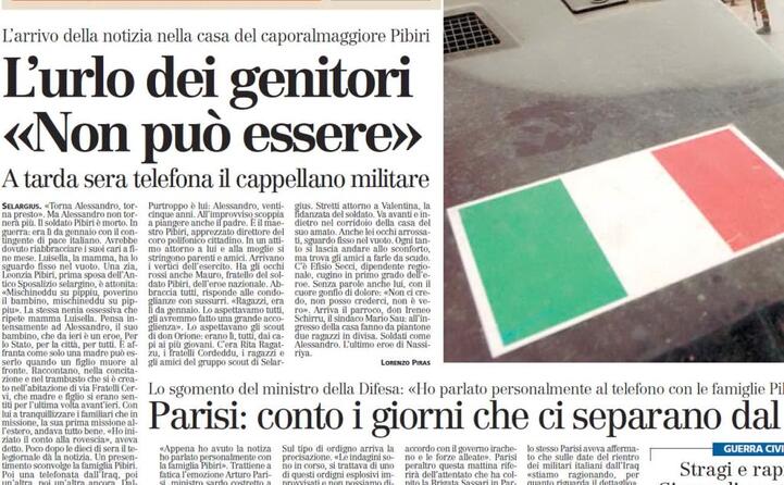 la disperazione dei familiari
