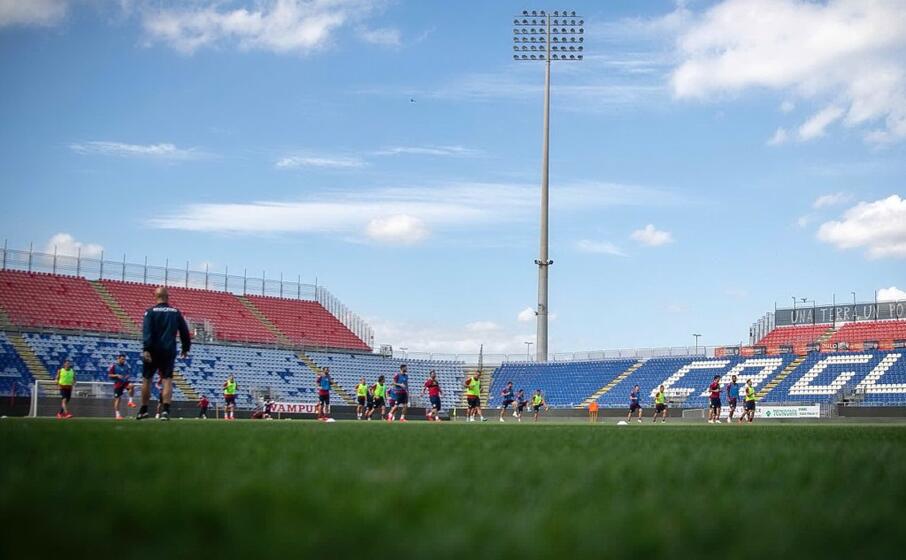 l allenamento alla sardegna arena (foto cagliari calcio)