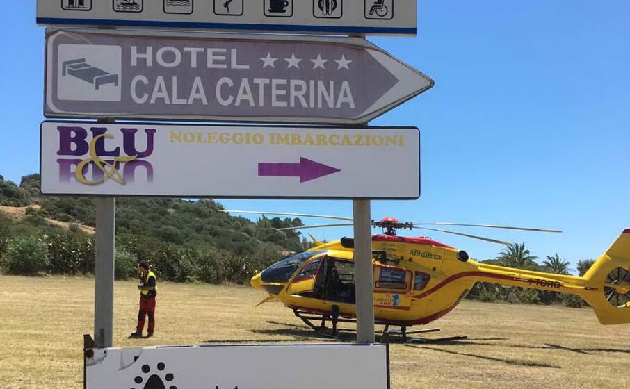 l arrivo dell elisoccorso (foto a serreli)