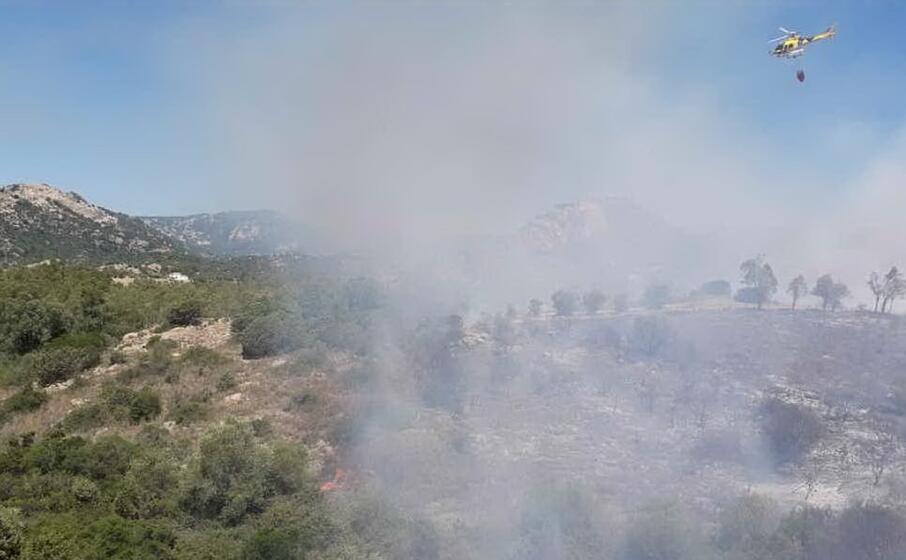 il rogo a orosei (foto corpo forestale)