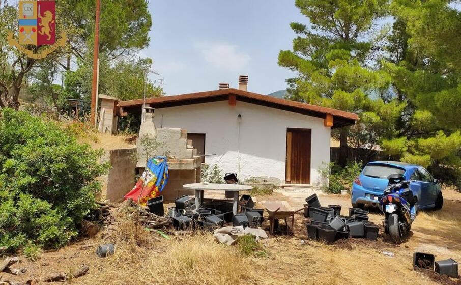 la casa adibita a serra (foto questura)