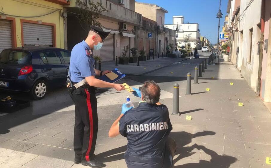 i rilievi dopo l aggressione (foto scano)
