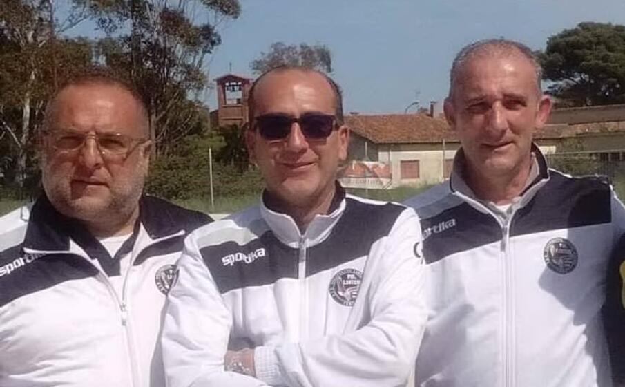 da sinistra il direttore sportivo francesco sini il team manager giacomo addis e il presidente carlo gaspa (l unione sarda tellini)
