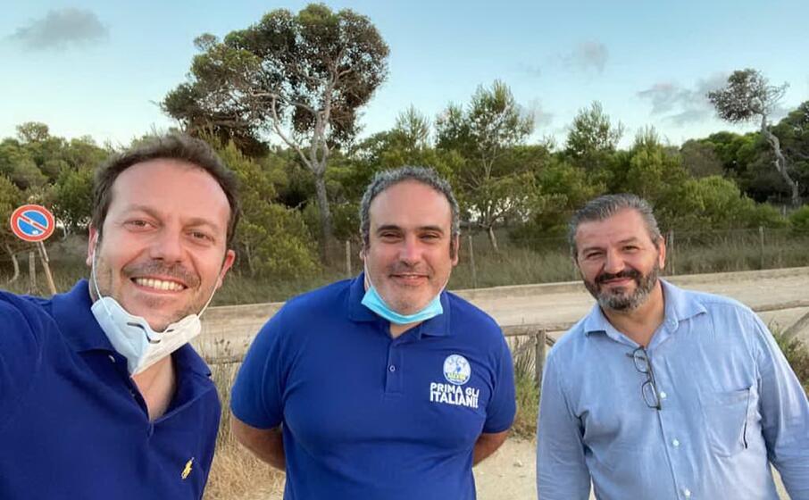 eugenio zoffili e i due nuovi referenti (foto ufficio stampa lega)