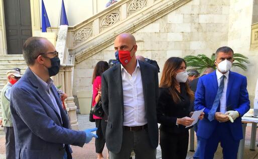 Il sindaco di Cagliari Paolo Truzzu e il presidente Tommaso Giulini (Tutte le foto sono L'Unione Sarda - Almiento)