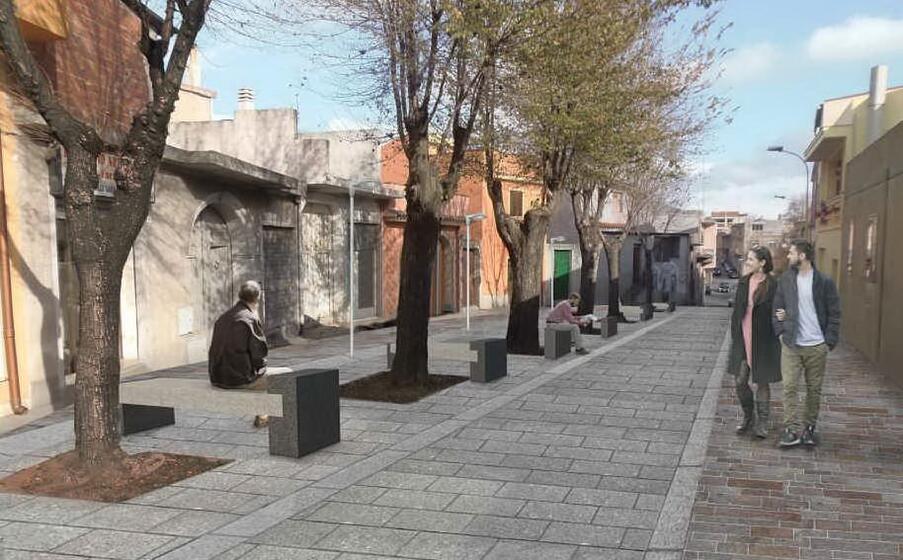la previsione rendering su come sar la via rettorale (foto serreli)