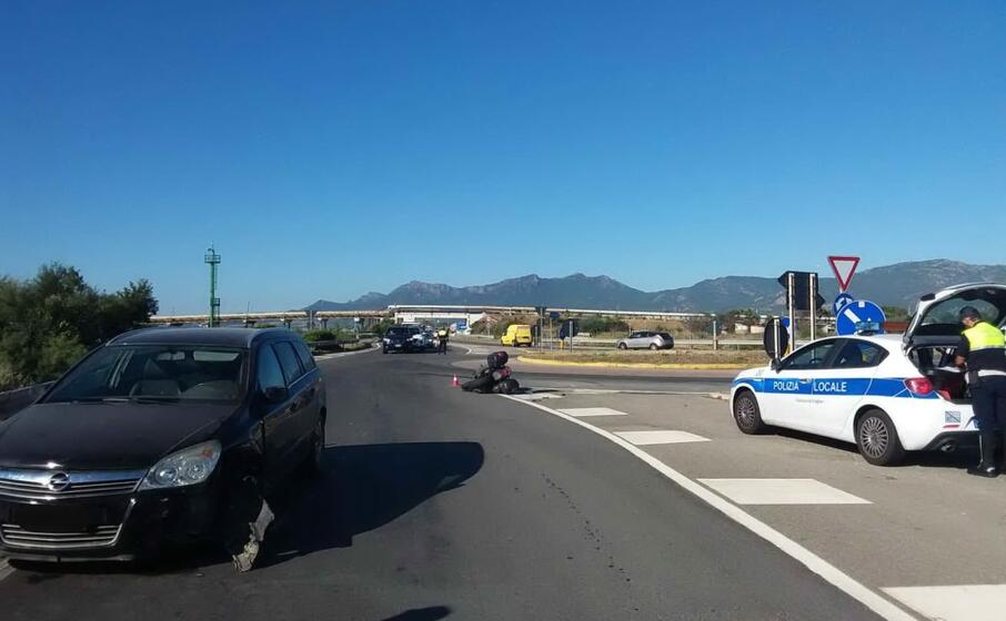 il luogo dell incidente (foto polizia municipale di cagliari)